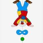 Clown Basteln Vorlage Gut Karneval Clown Basteln Aus tonpapier Klorollen
