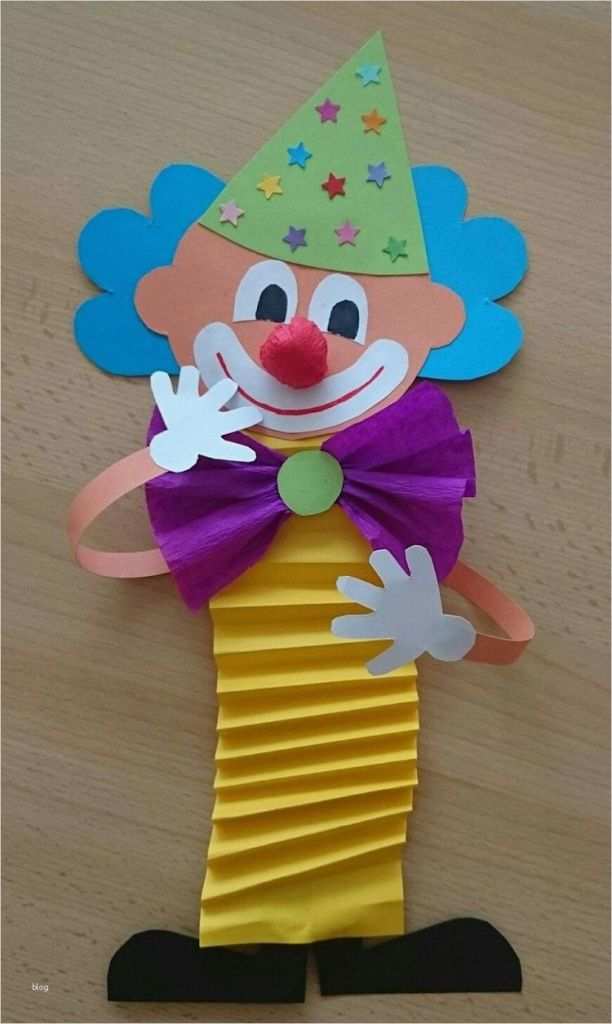 Clown Basteln Vorlage Inspiration Karneval Clown Basteln Aus tonpapier Klorollen