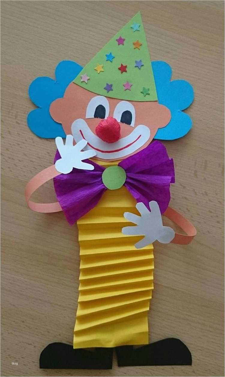 Clown Basteln Vorlage Inspiration Karneval Clown Basteln Aus tonpapier Klorollen