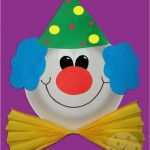 Clown Basteln Vorlage Luxus Pagliaccio Con Piatto Di Carta