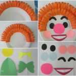 Clown Basteln Vorlage Wunderbar Karneval Clown Basteln Aus tonpapier Klorollen