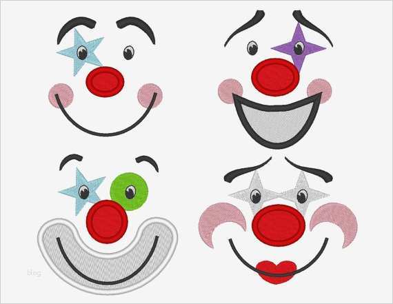 Clown Vorlage Schön Gesichter Augen Mund …