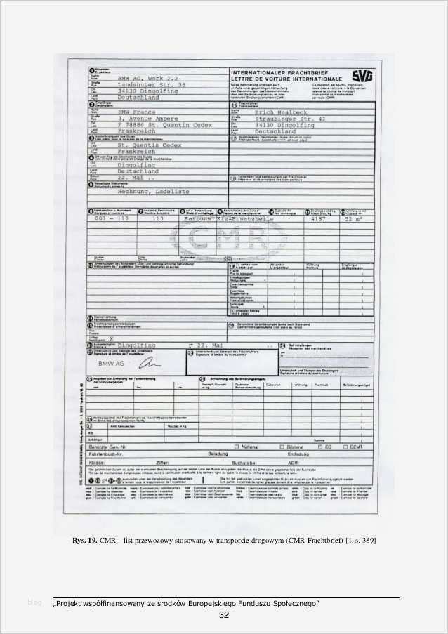 Cmr Frachtbrief Vorlage Erstaunlich Erfreut Cmr Vorlage Galerie Ideen fortsetzen