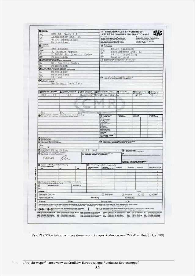 Cmr Vorlage Wunderbar Fantastisch Cmr Vorlage Zeitgenössisch Beispiel