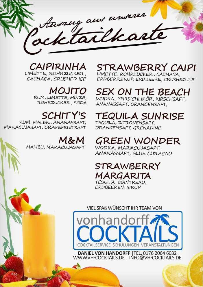 Cocktailkarte Vorlage Fabelhaft Von Handorff Cocktails