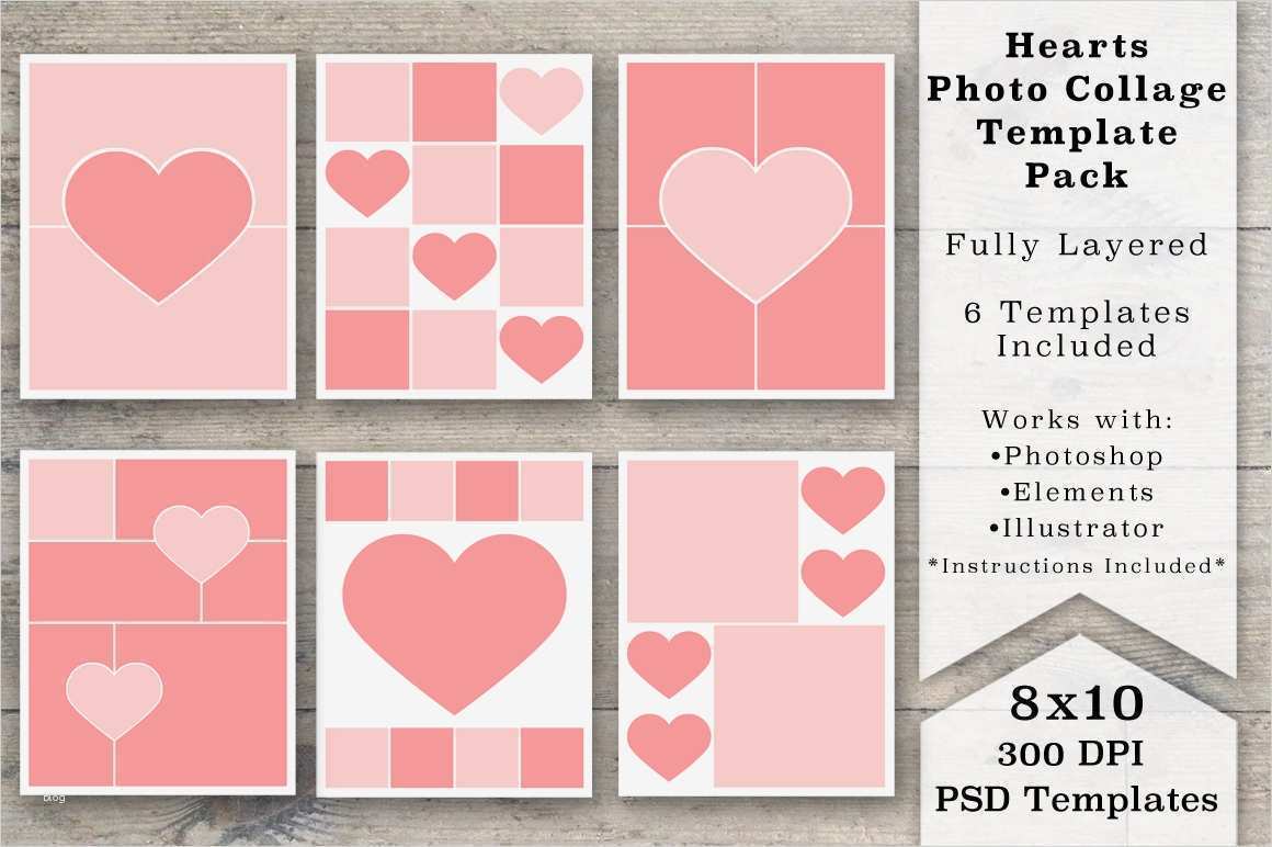 69 Angenehm Collage Vorlage Ideen 2 8x10 Heart Collage Templates Templates on Creative