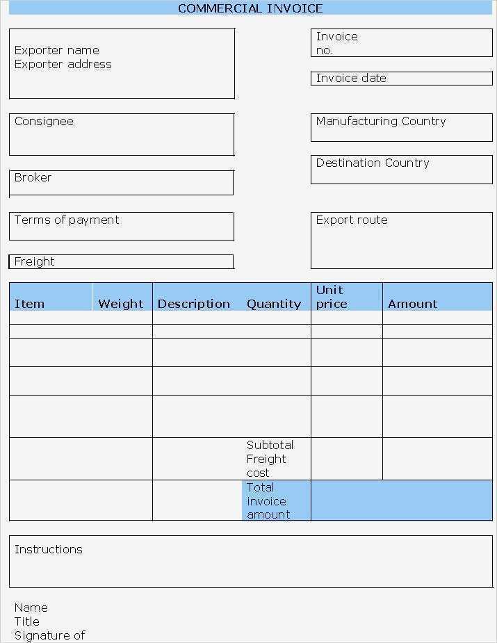 Commercial Invoice Vorlage Gut Free Editable Invoice Templates