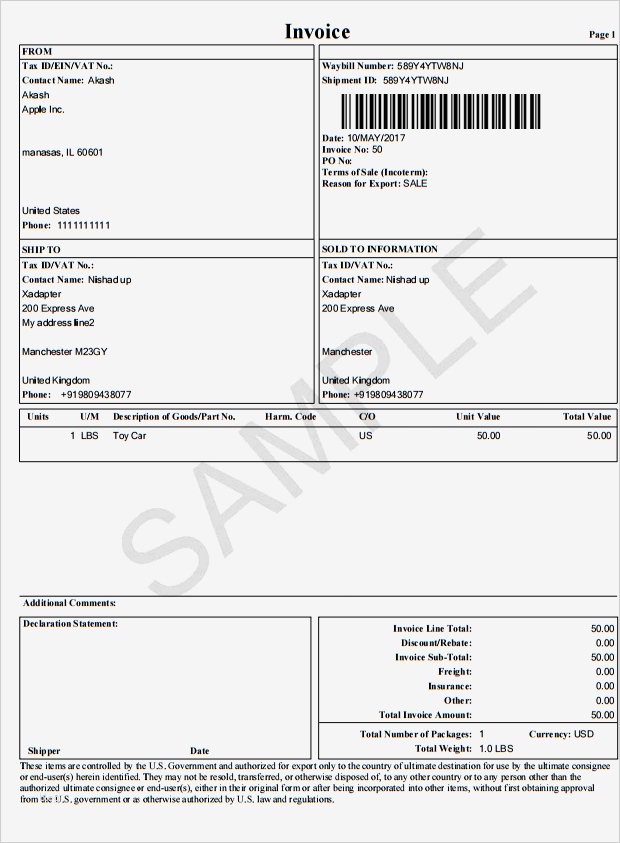 Commercial Invoice Vorlage Schönste Mercial Invoice Ups Template Denryokufo
