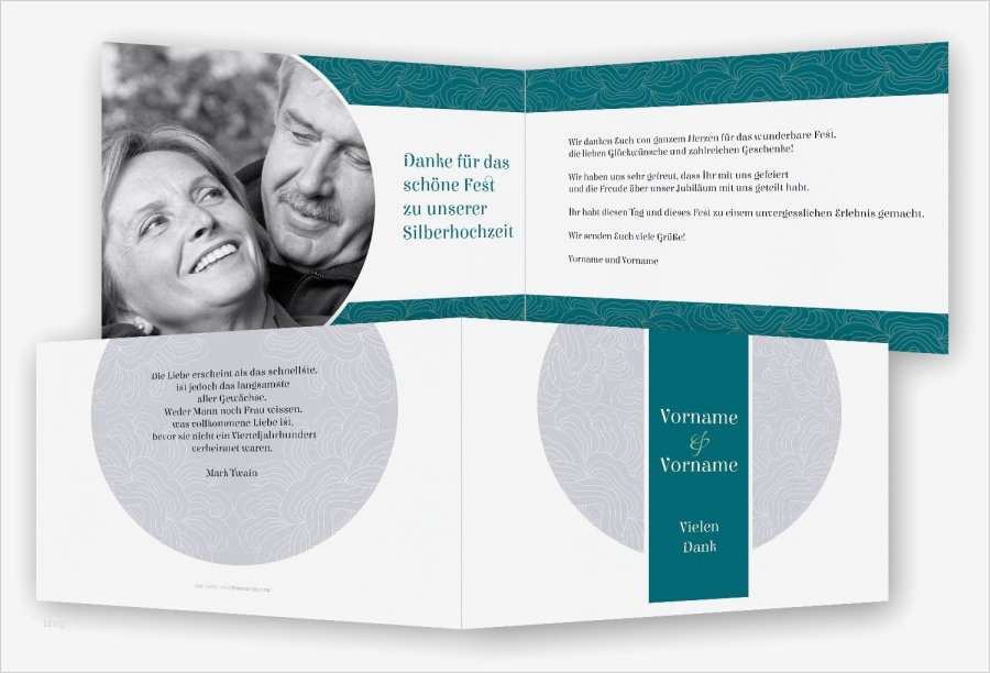 Danksagung Hochzeit Vorlage Genial Danksagung Silberhochzeit Vorlage
