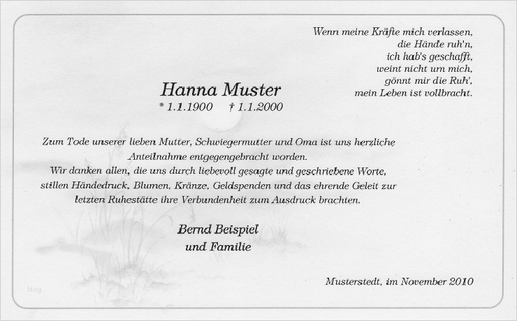 Danksagung Trauerfall Vorlage Kostenlos Beste Trauerkarte Danksagung sonne Mit Gräsern