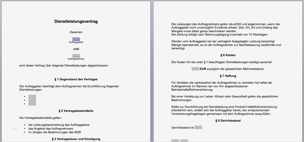 Darlehensvertrag Vorlage Kostenlos Neu Vorlage Dienstleistungsvertrag Muster Word