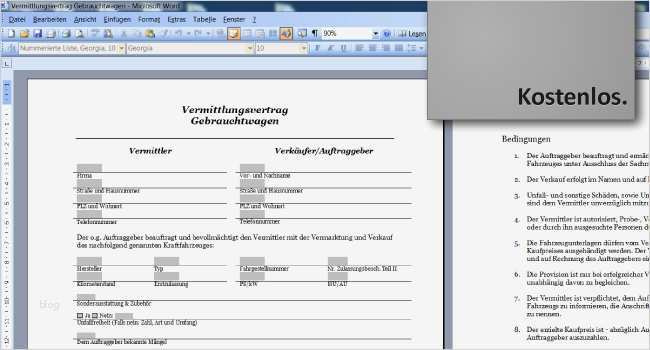 Darlehensvertrag Vorlage Kostenlos Wunderbar Gratis Vorlage Kfz Vermittlungsvertrag Gebrauchtwagen