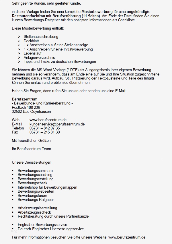 Das Perfekte Arbeitszeugnis Vorlage Gut Bewerbungsschreiben Restaurantfachmann