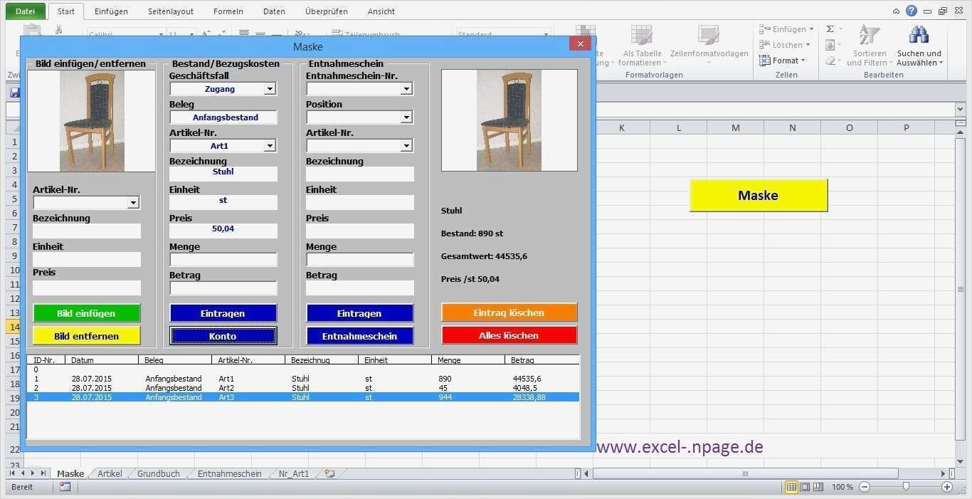 Datenbank Mit Excel Erstellen Vorlage Cool 0 Lager Programm Mit Bildern In Excel Selber Erstellen