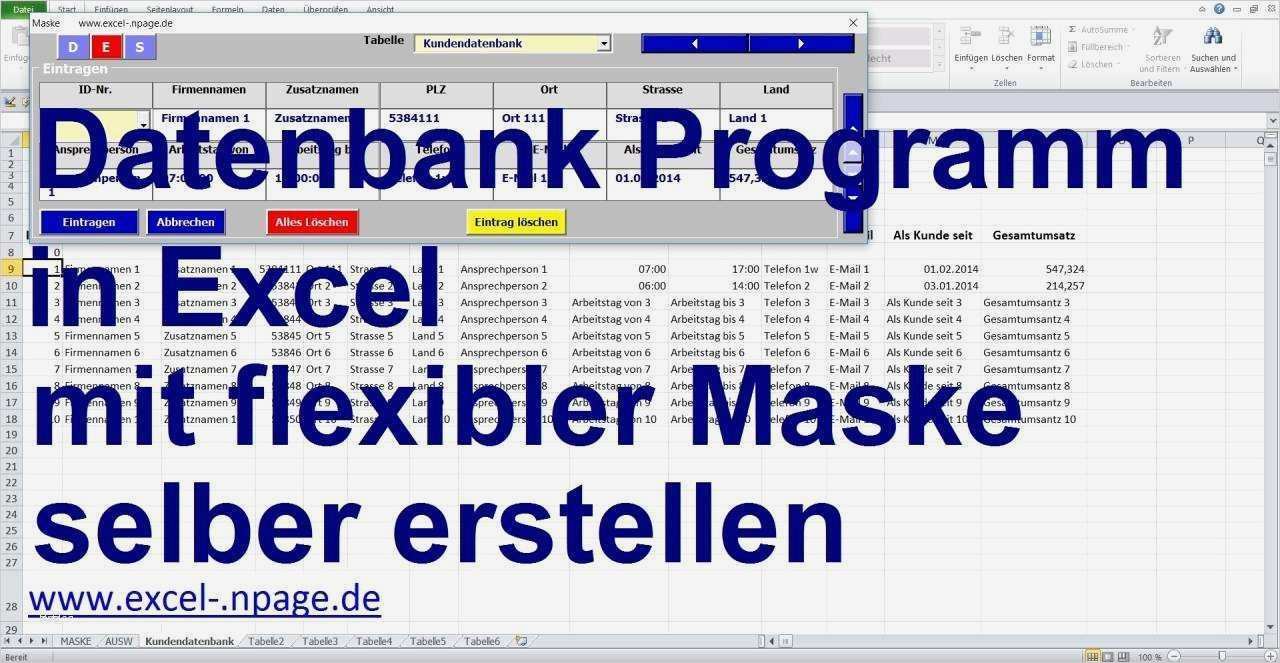 Datenbank Mit Excel Erstellen Vorlage Neu Großzügig Excel Vba Vorlage Zeitgenössisch Ideen