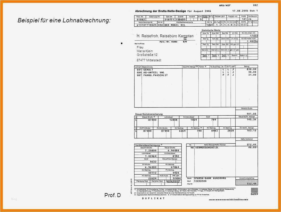 Datev Lohnabrechnung Vorlage Beste Großartig Line Vorlage Lohnzettel Bilder Bilder Für