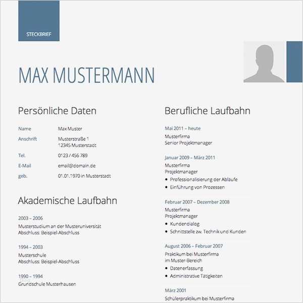 Deckblatt Personalakte Vorlage Kostenlos Beste Vorlage Elegant Tabellarischer Lebenslauf