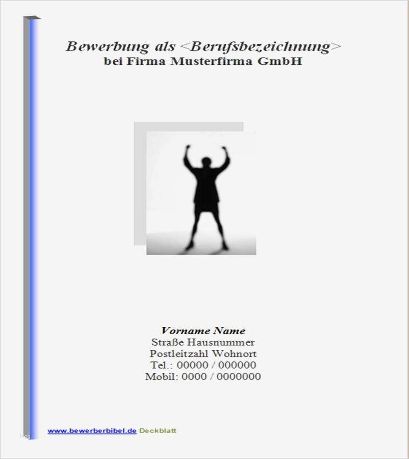 Deckblatt Portfolio Vorlage Bewundernswert Bewerbung Deckblatt Muster Kostenlos Vorlage Beispiel