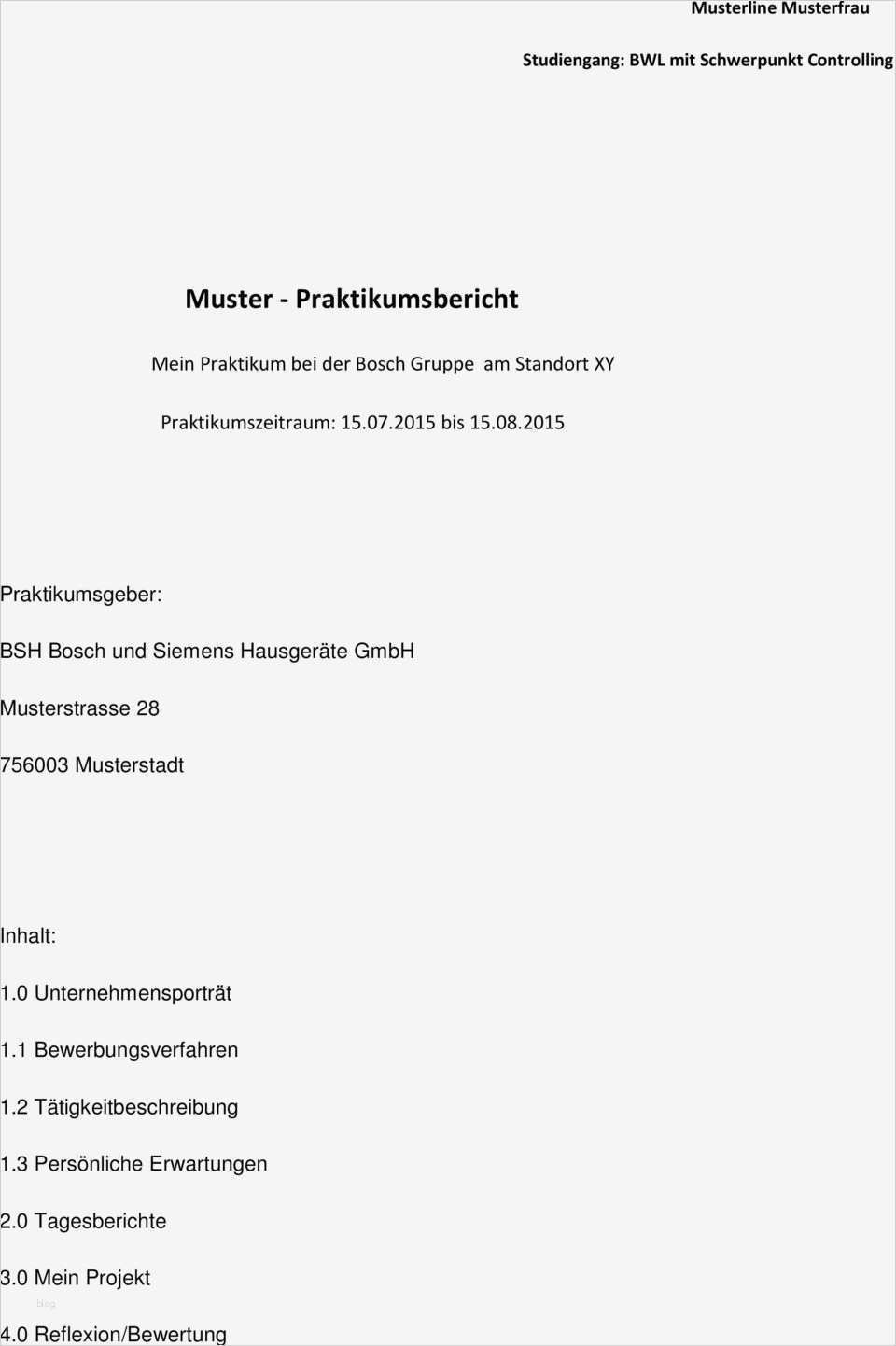 Deckblatt Praktikumsbericht Vorlage Genial Muster Praktikumsbericht Pdf
