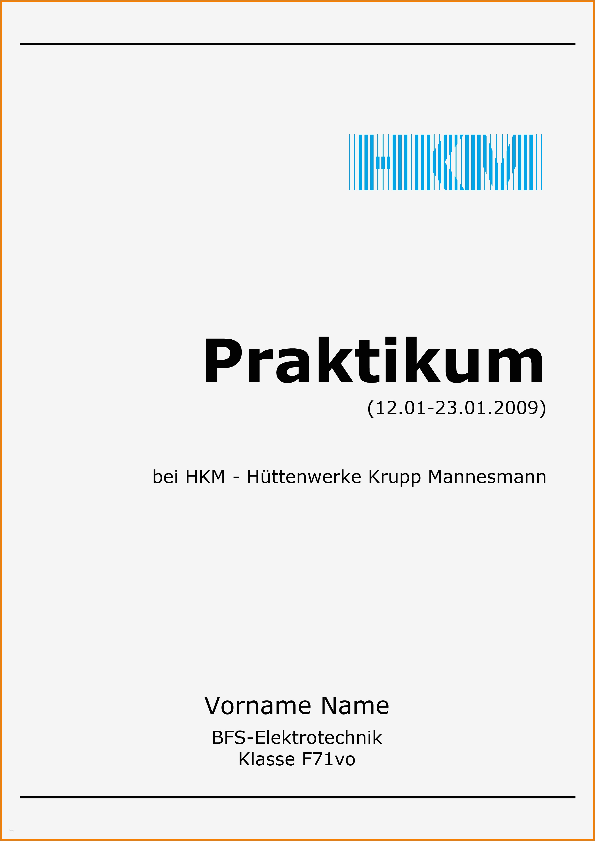 Deckblatt Praktikumsbericht Vorlage Word Best Of Schuelerpraktikum Bewerbungsmuster Vorlage Bewerbung