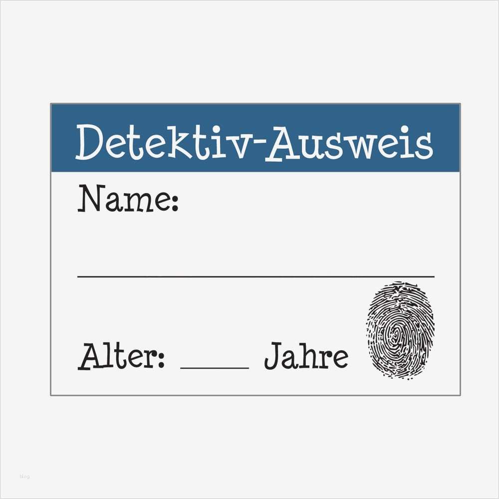 Detektivausweis Kindergeburtstag Vorlage Elegant Detektiv Ausweis Aufkleber Für Kinder