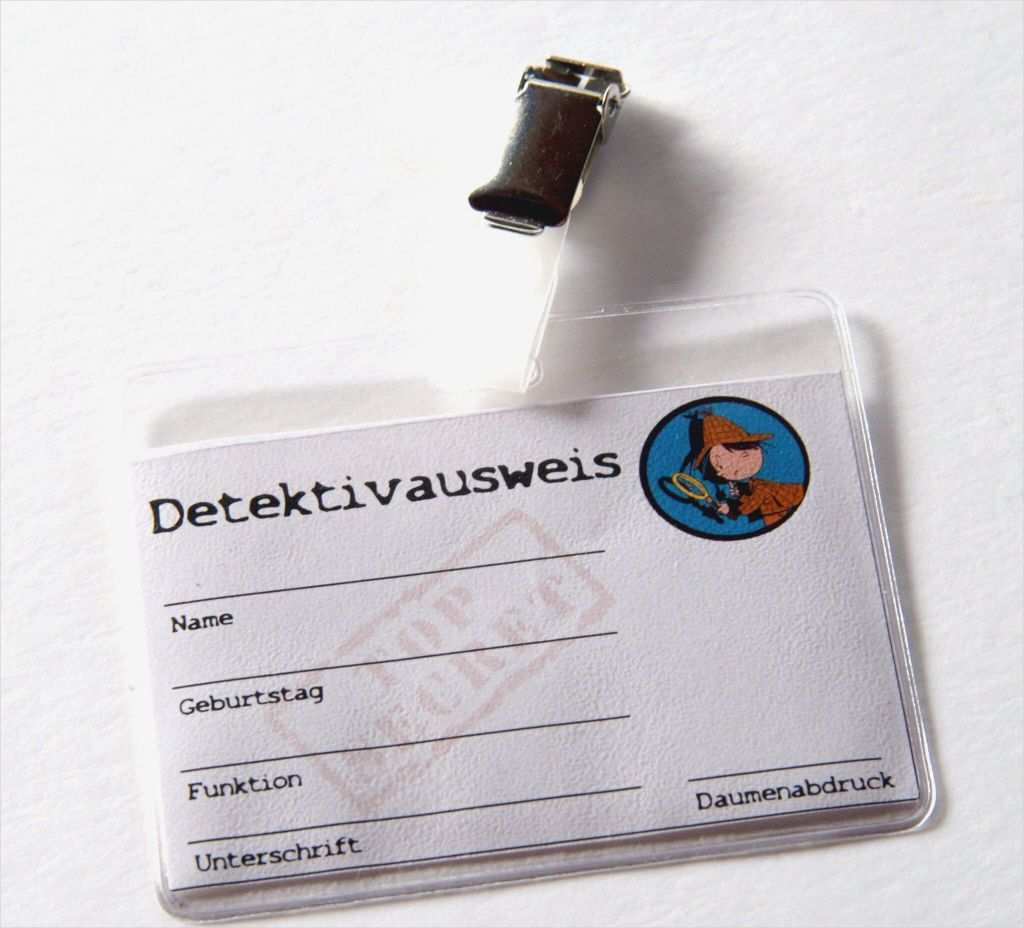 Detektivausweis Vorlage Best Of Detektivausweis Mit Hülle & Clip Für