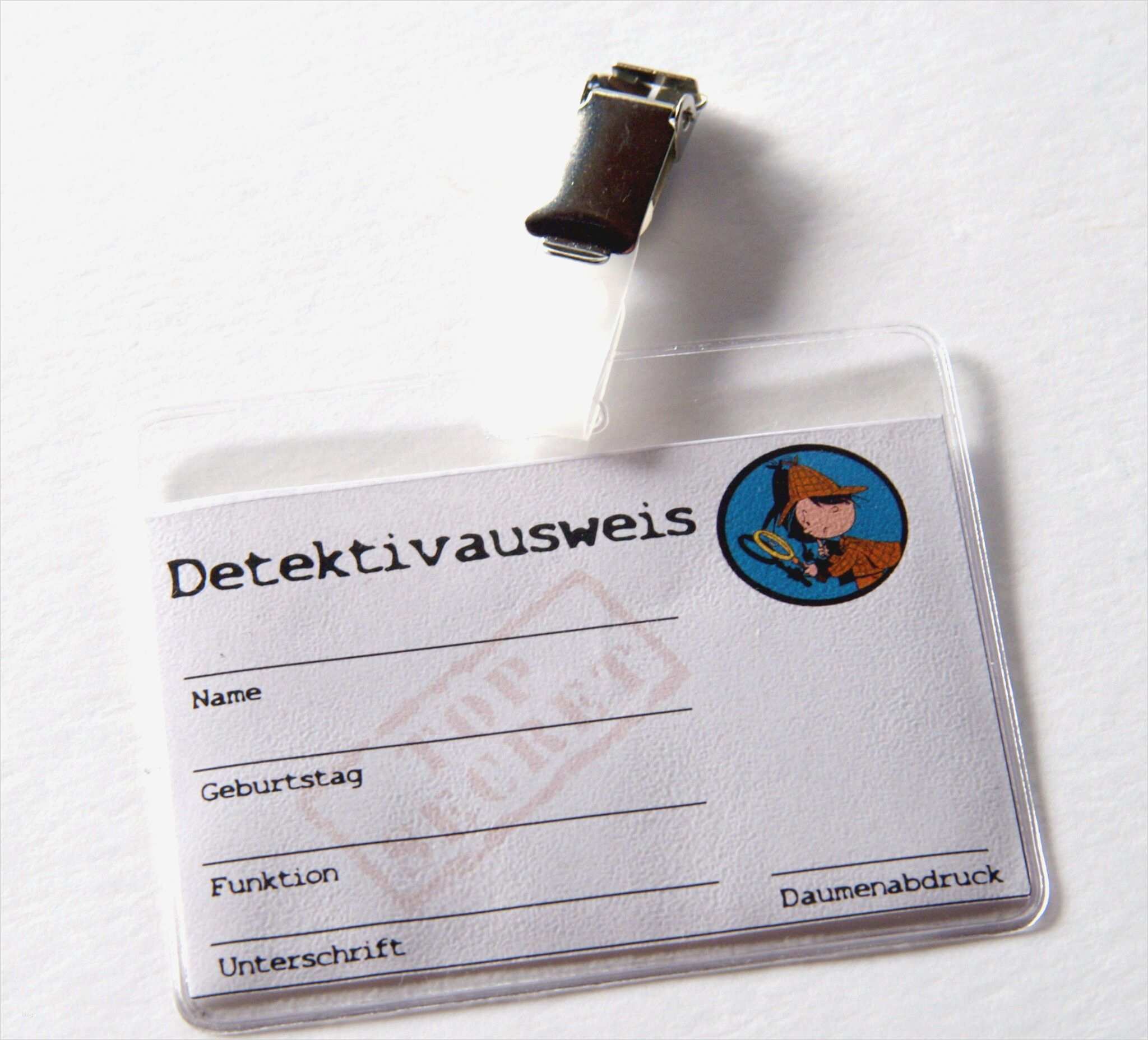 Detektivausweis Vorlage Best Of Detektivausweis Mit Hülle & Clip Für Detektivparty