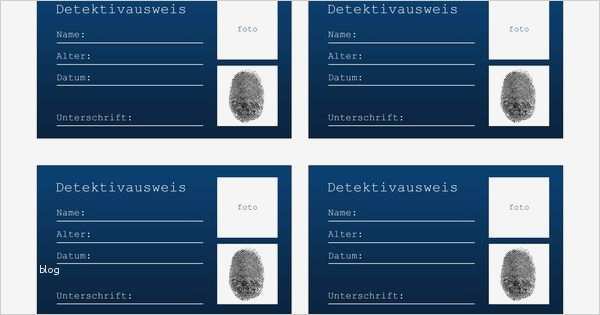 Detektivausweis Vorlage Schön Detektiv Zubehör Und Deko Selbst Basteln Ausweis Vorlage