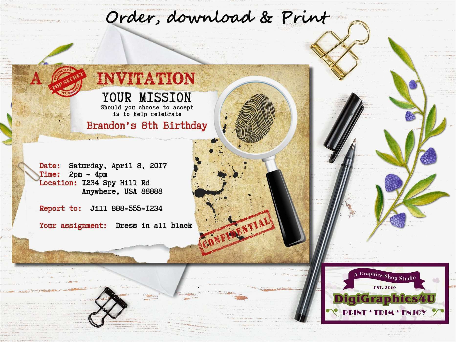 Detektivausweis Vorlage Süß Detektivausweis Kindergeburtstag Vorlage