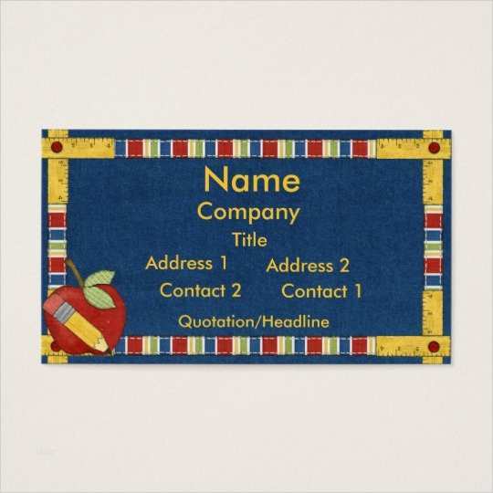 Die Stämme Deff Vorlage Einzigartig Lehrer Der Visitenkarte Lernt