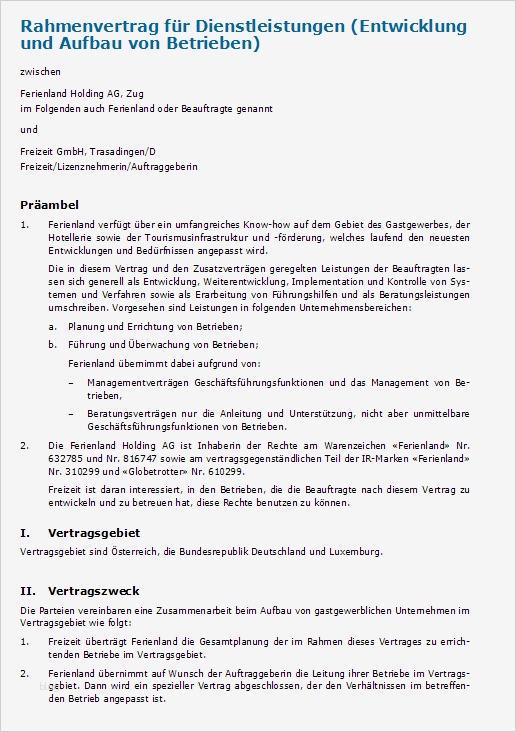 Dienstleistungsvertrag Muster Vorlage Angenehm Dienstleistungsvertrag Vorlage Nach Schweizer Recht Zum