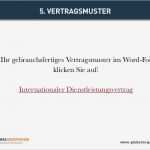 Dienstleistungsvertrag Muster Vorlage Schön Internationaler Dienstleistungsvertrag Muster Und Vorlage