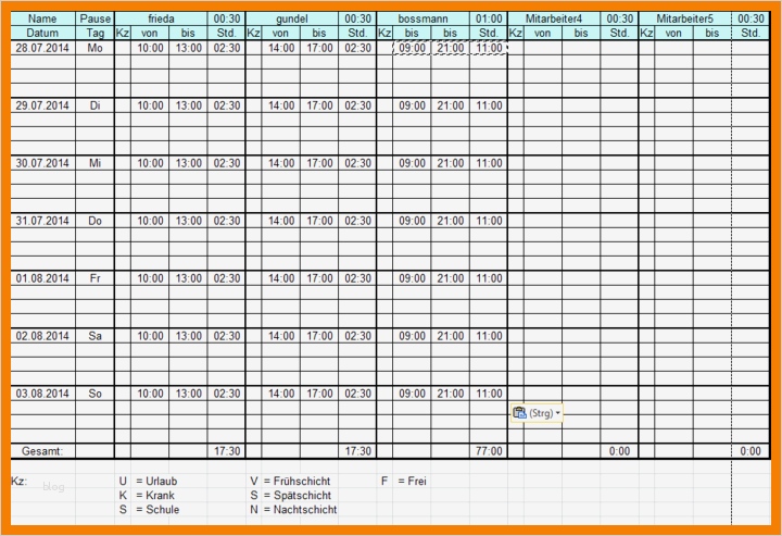 Dienstplan Excel Vorlage Großartig 8 Nstplan Vorlage