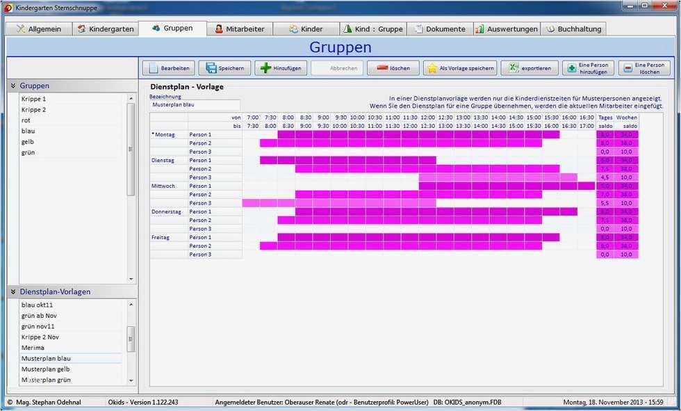 Dienstplan Krankenhaus Vorlage Inspiration Okids Kindergartenverwaltung