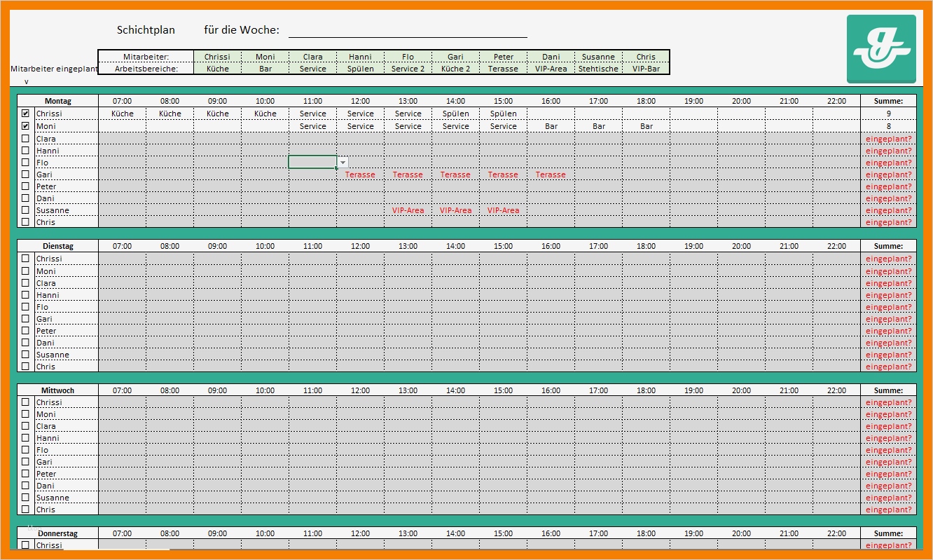 Dienstplan Vorlage Excel Monat Erstaunlich 12 Nstplan Excel