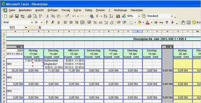 Dienstplan Vorlagen Kostenlos Download Beste Excel Dienstplan Funktionen