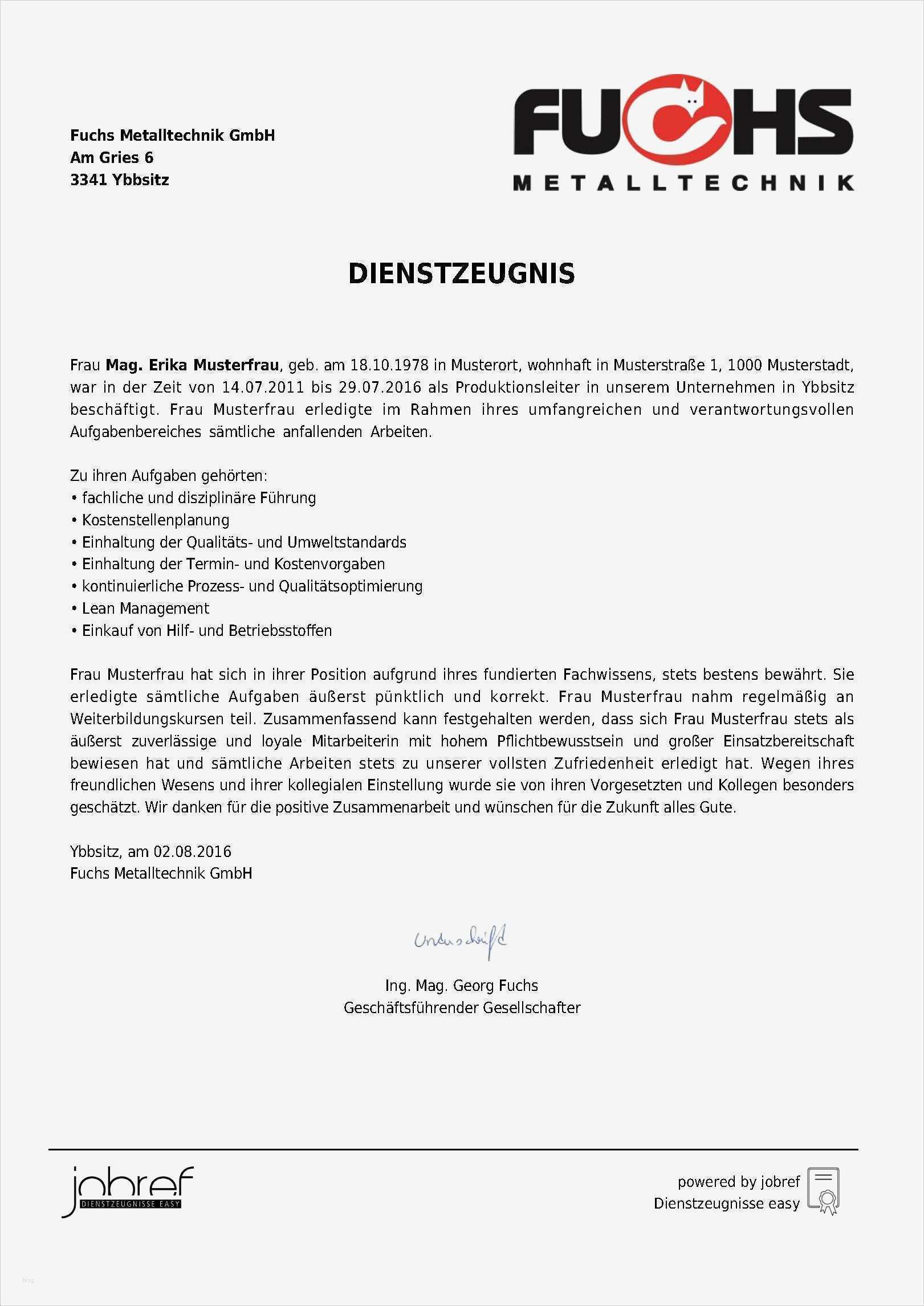 Dienstzeugnis Vorlage Sehr Gut Beste Jobref Dienstzeugnisse & Arbeitszeugnisse Easy