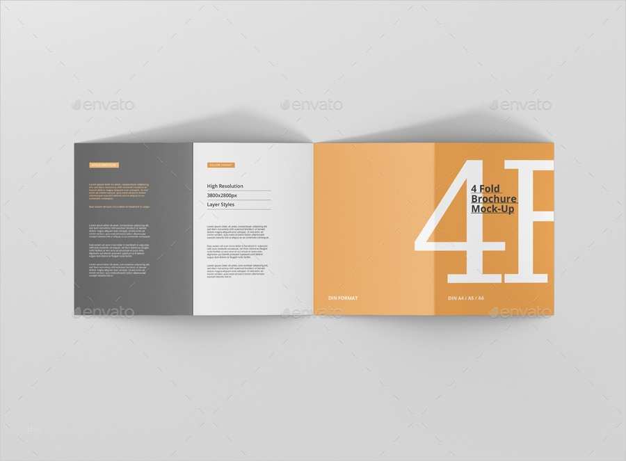 Din A5 Broschüre Vorlage Wunderbar 4 Fold Brochure Mockup Din A4 A5 A6 by Visconbiz