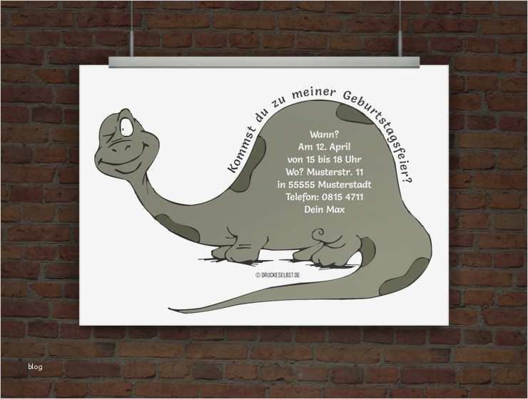 Dino Basteln Vorlage Cool Drucke Selbst Einladungskarte Dino