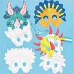 Dino Basteln Vorlage Gut Masken Dinosaurier Zum Ausmalen 6 Stück Online Kaufen