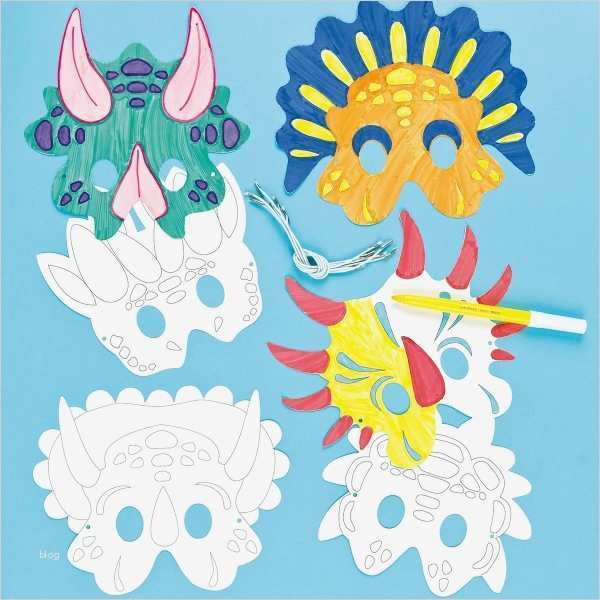 Dino Basteln Vorlage Gut Masken Dinosaurier Zum Ausmalen 6 Stück Online Kaufen