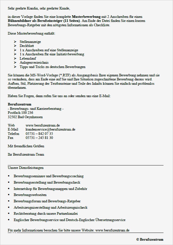 Dm Bewerbung Vorlage Erstaunlich Bewerbung Bühnenbildner Berufseinsteiger sofort Download