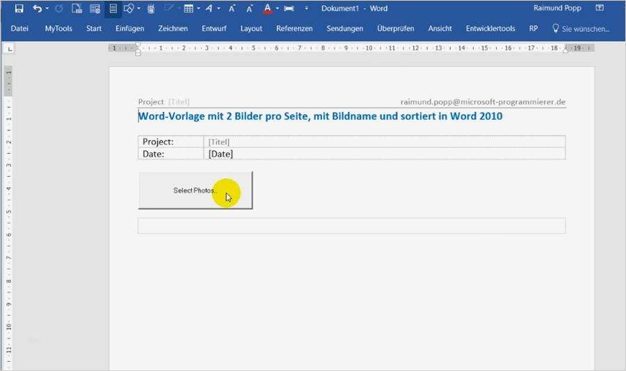 Dokumentation Word Vorlage Best Of Word Automatische Foto Dokumentation Vorlage 1 Spaltig 2