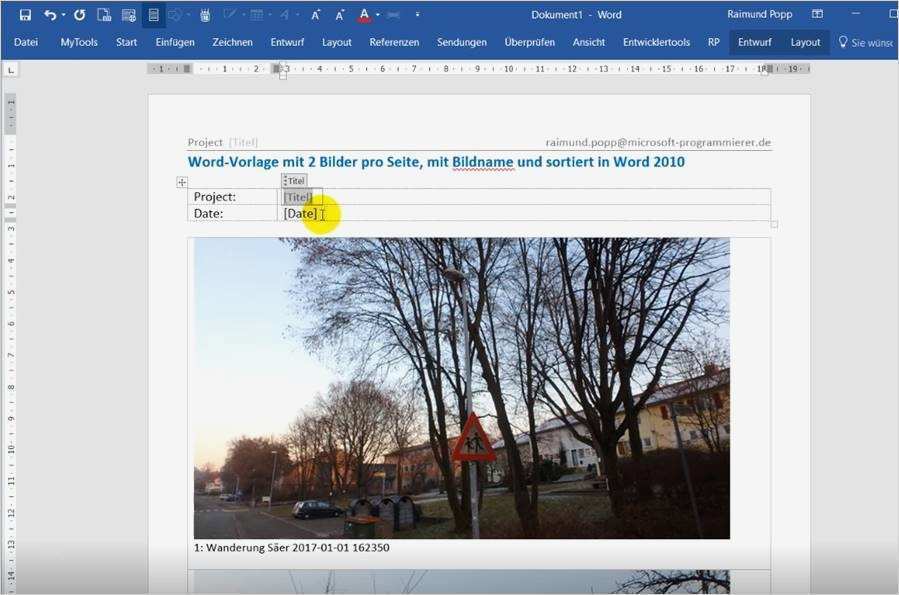 Dokumentation Word Vorlage Erstaunlich Word Automatische Foto Dokumentation Vorlage 1 Spaltig 2