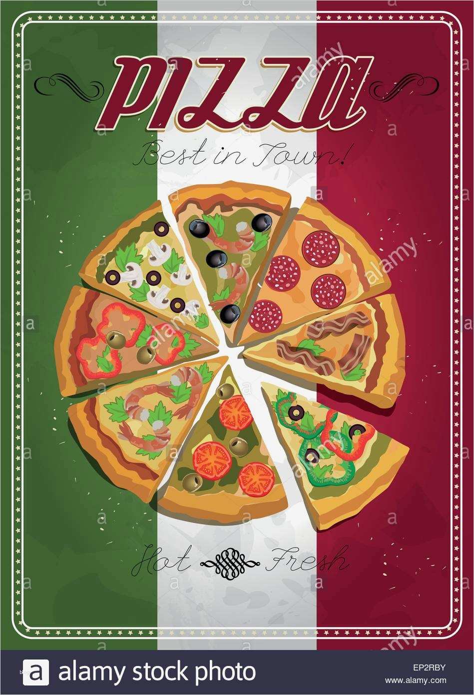 Döner Flyer Vorlage Erstaunlich Pizza Vintage Poster Stockfotos & Pizza Vintage Poster