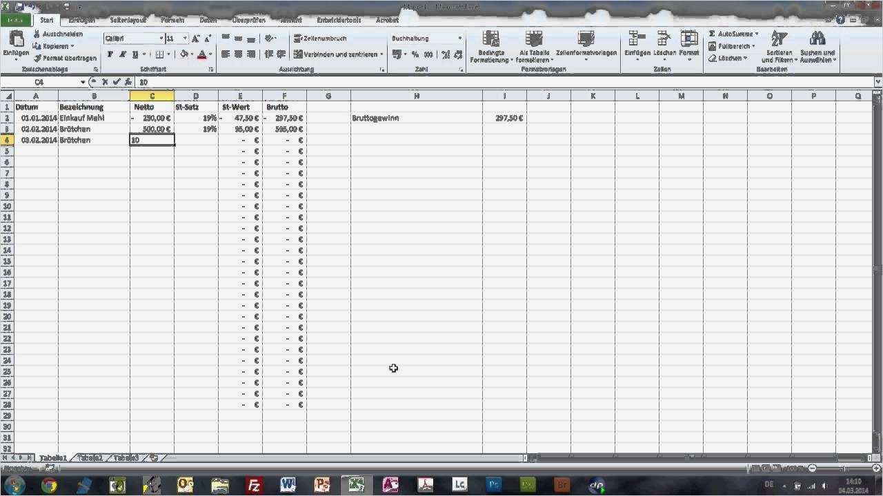 Doppelte Buchhaltung Excel Vorlage Kostenlos Angenehm Vereinfachte Gewinn Und Verlustrechnung Summen Und