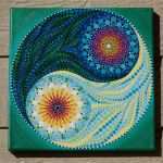 Dot Painting Vorlagen Cool Ying Yang Dot Mandala Painting 10x10 Inch On Stretched