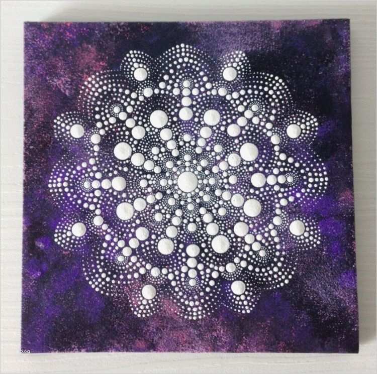 Dot Painting Vorlagen Schönste White Mandala In Purple Space Dotart
