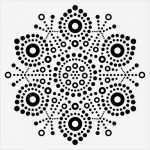 Dot Painting Vorlagen Wunderbar Christmas Black Snowflake Dot Art Vector Design