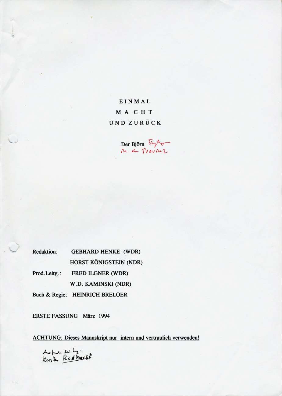 Drehbuch Vorlage Best Of Deutsche Kinemathek Heinrich Breloer